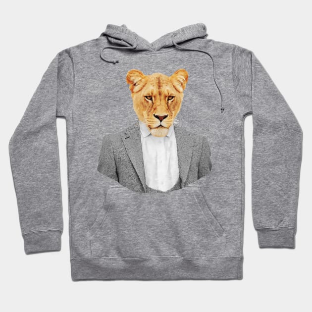 Lioness Portrait Hoodie by DarkMaskedCats